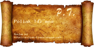 Poliak Tímea névjegykártya